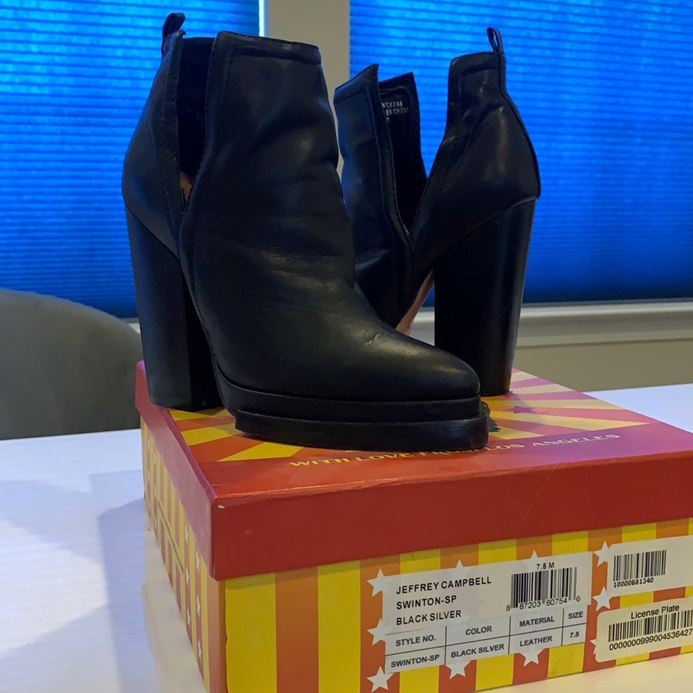 Jeffrey Campbell Black Swinton Boots *Worn Once*!